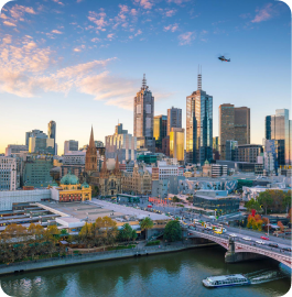 Business class travel to Melbourne