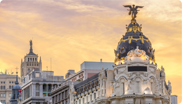 Business class travel to Madrid